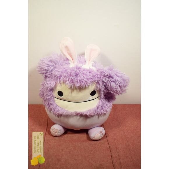 Squishmallows 12" Dilka Lavender Bigfoot with Bunny Ears Plush - Picture 1 of 5